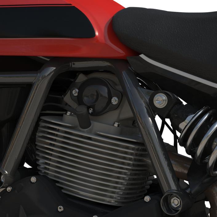 3D Motorcycle Ducati Scrambler Sixty2 Rigged