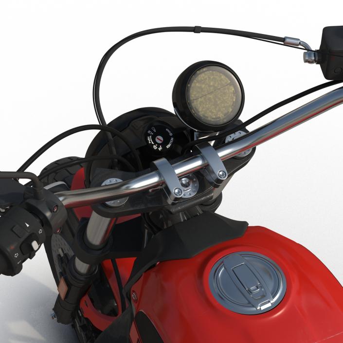 3D Motorcycle Ducati Scrambler Sixty2 Rigged