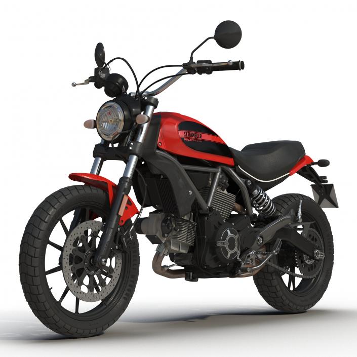 Motorcycle Ducati Scrambler Sixty2 3D model