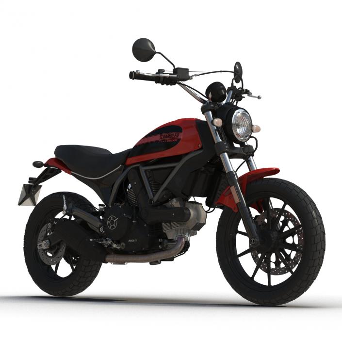 Motorcycle Ducati Scrambler Sixty2 3D model