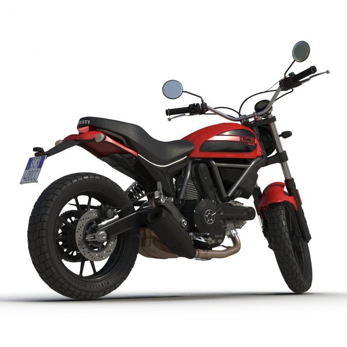 Motorcycle Ducati Scrambler Sixty2 3D model