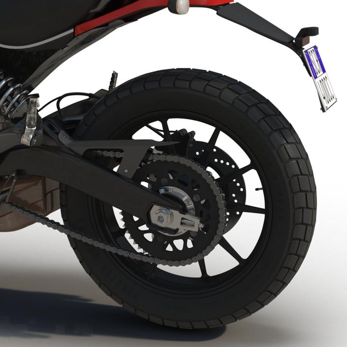 Motorcycle Ducati Scrambler Sixty2 3D model