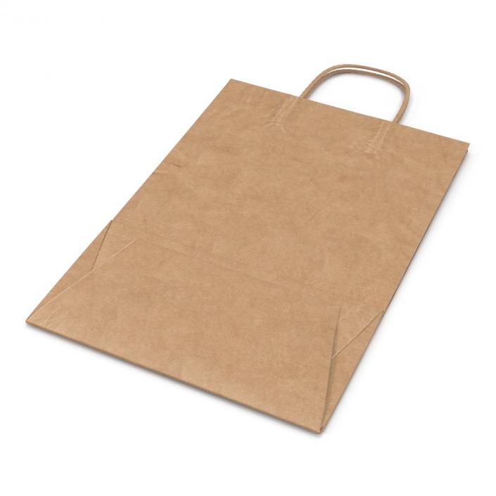 3D Paper Bag With Handle Folded model