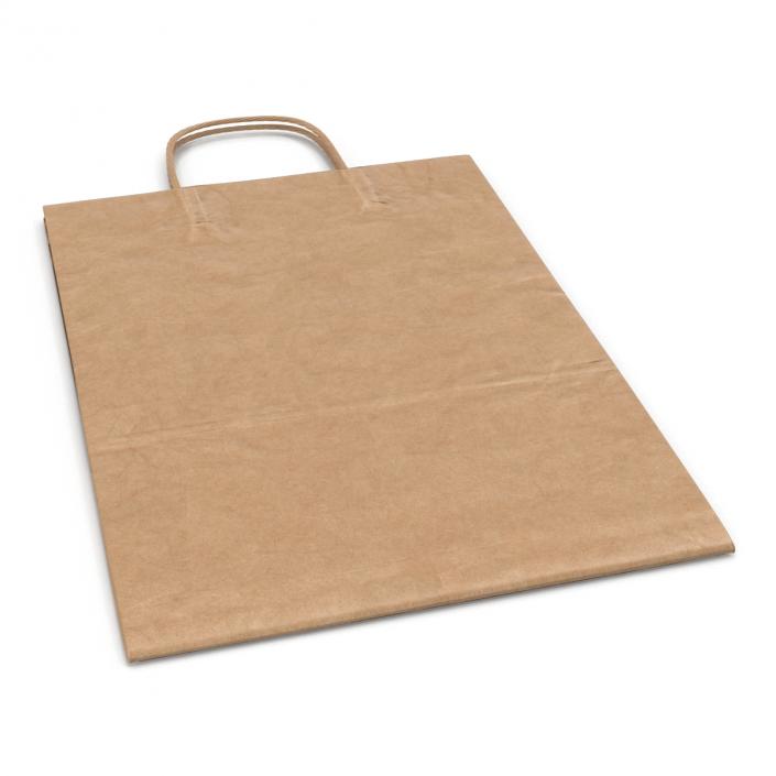 3D Paper Bag With Handle Folded model