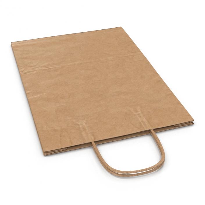 3D Paper Bag With Handle Folded model