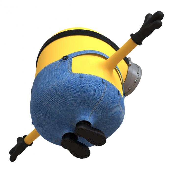 3D Short Two Eyed Minion Rigged model