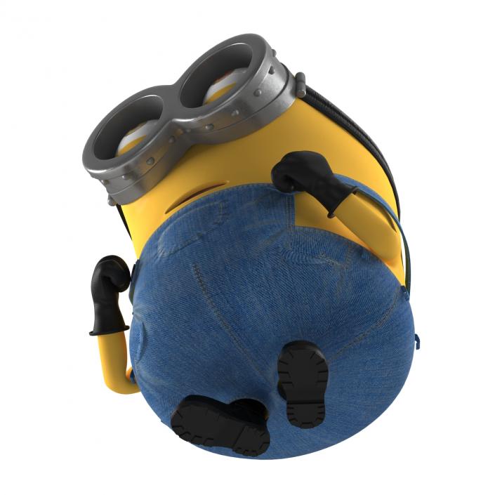 3D Short Two Eyed Minion Rigged model