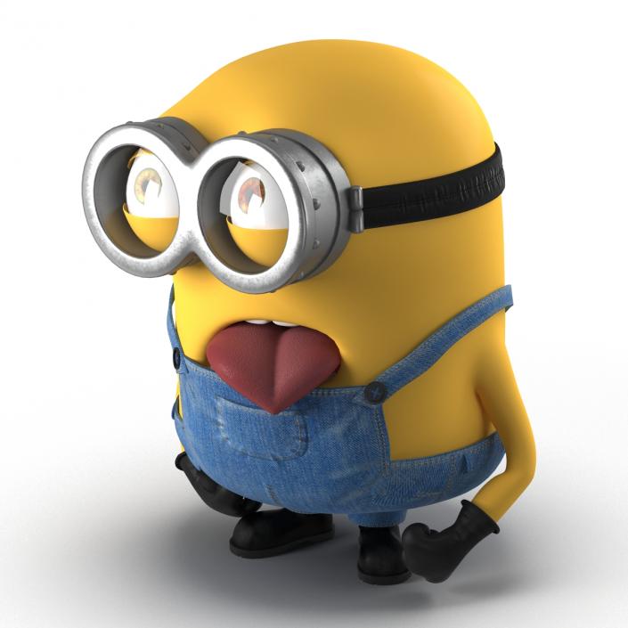 3D Short Two Eyed Minion Rigged model