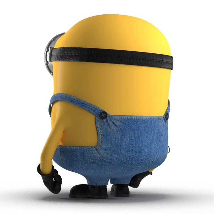 3D Short Two Eyed Minion Rigged model