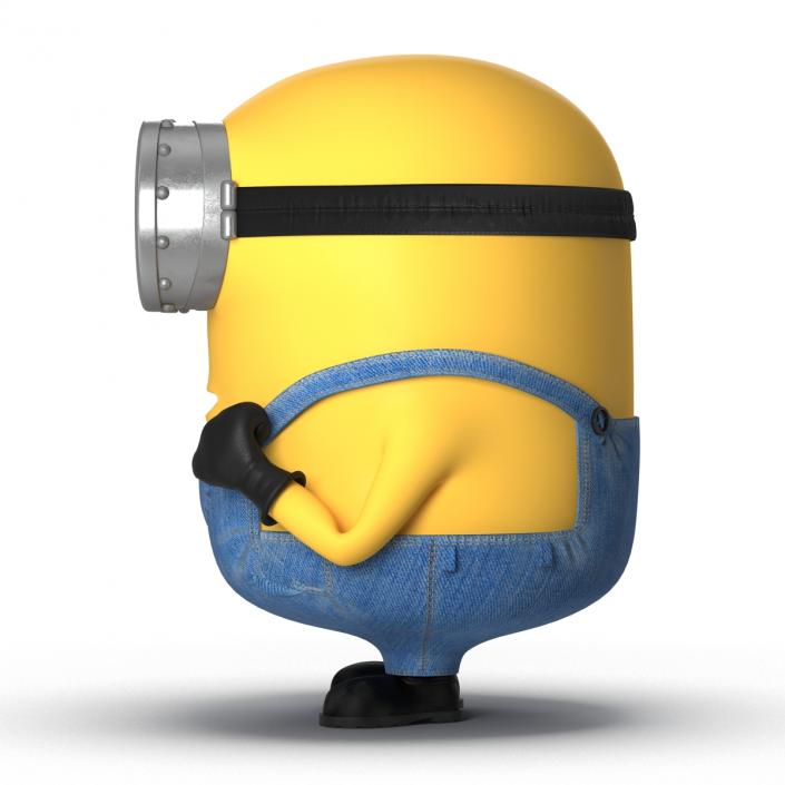 3D Short Two Eyed Minion Rigged model