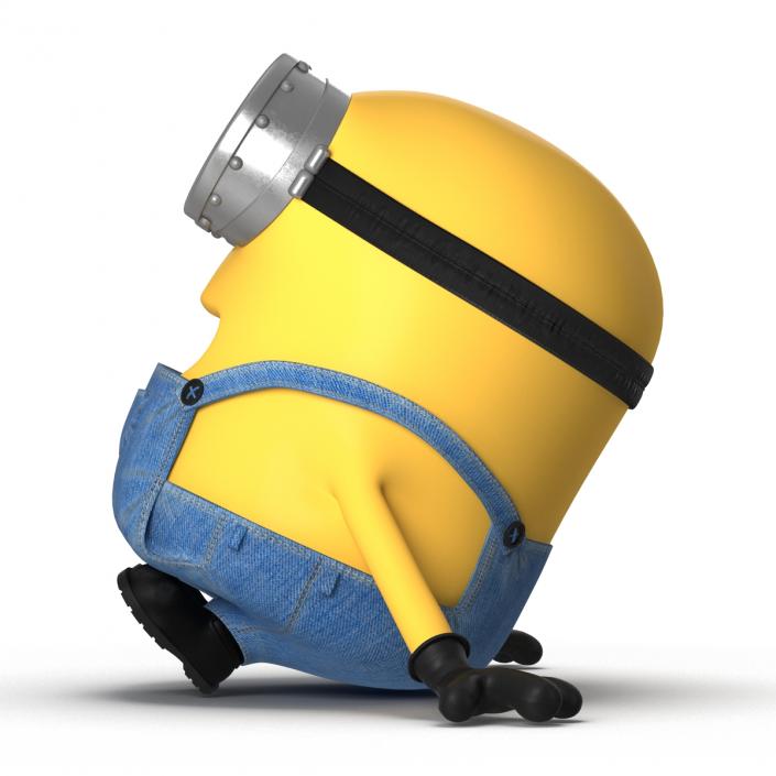 3D Short Two Eyed Minion Rigged model