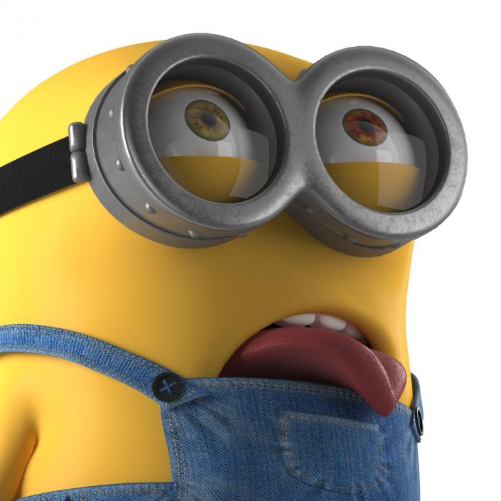 3D Short Two Eyed Minion Rigged model