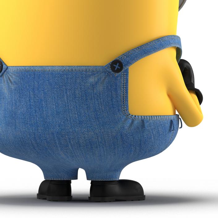 3D Short Two Eyed Minion Rigged model