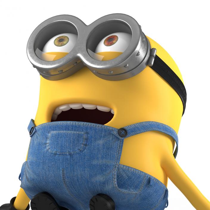 3D Short Two Eyed Minion Rigged model