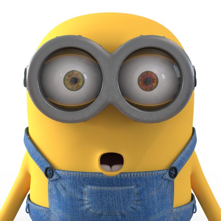 3D Short Two Eyed Minion Rigged model