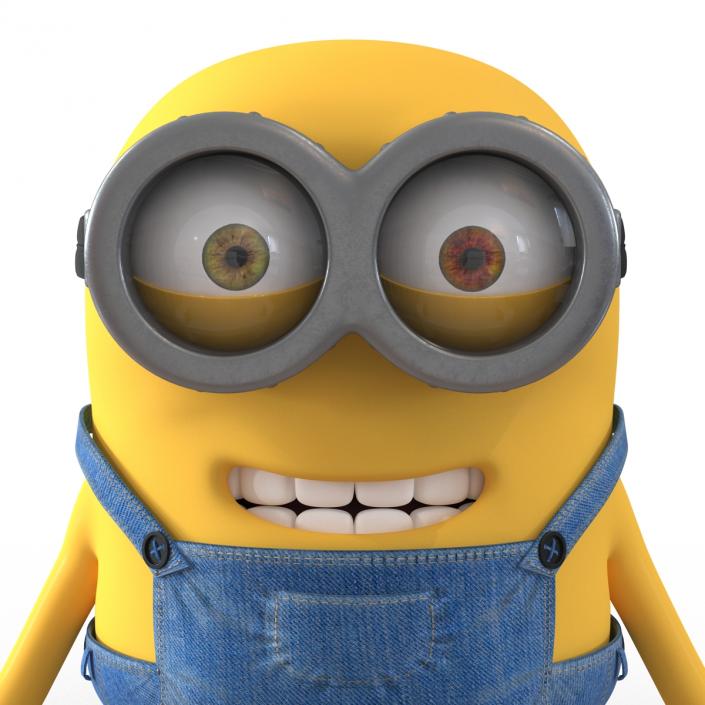 3D Short Two Eyed Minion Rigged model