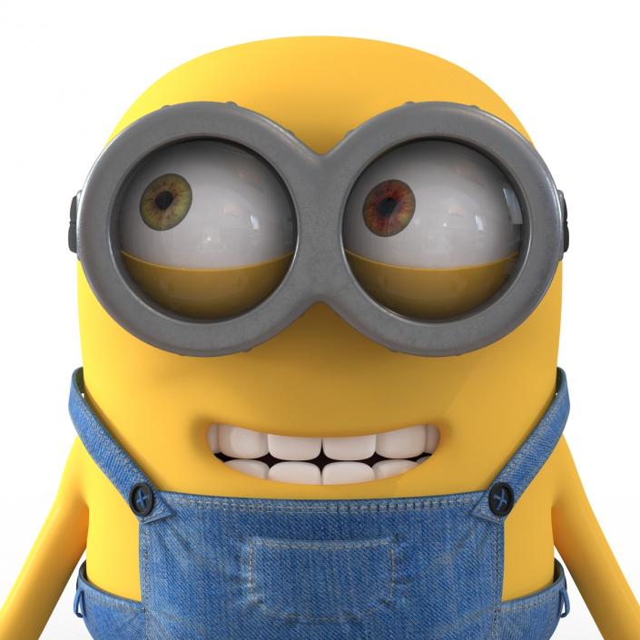 3D Short Two Eyed Minion Rigged model