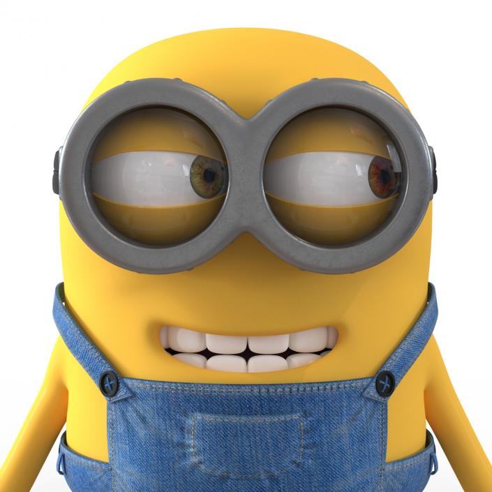 3D Short Two Eyed Minion Rigged model