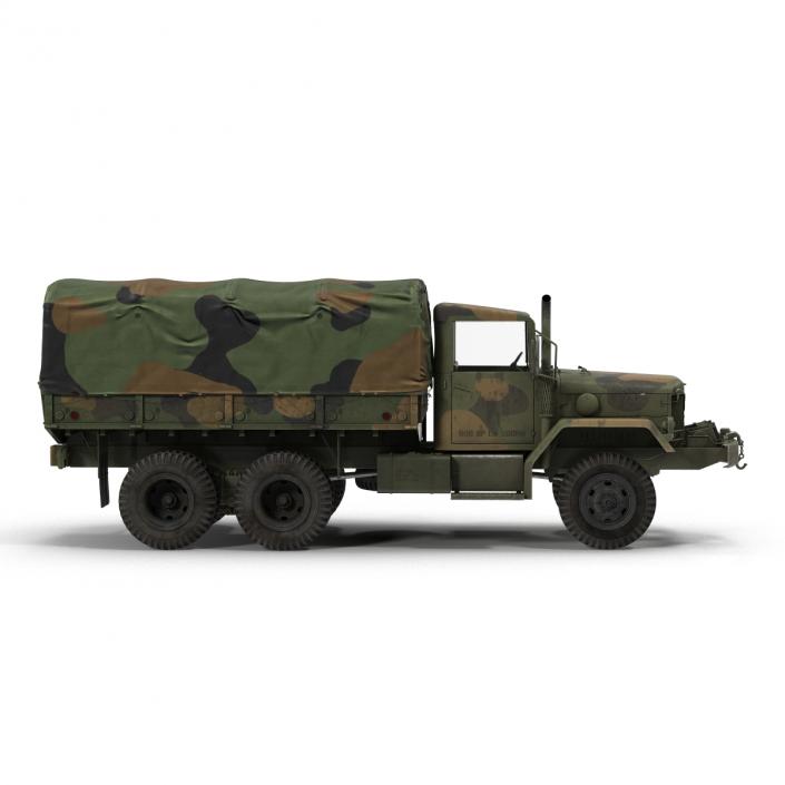 3D US Military Cargo Truck m35a2 Rigged Camo