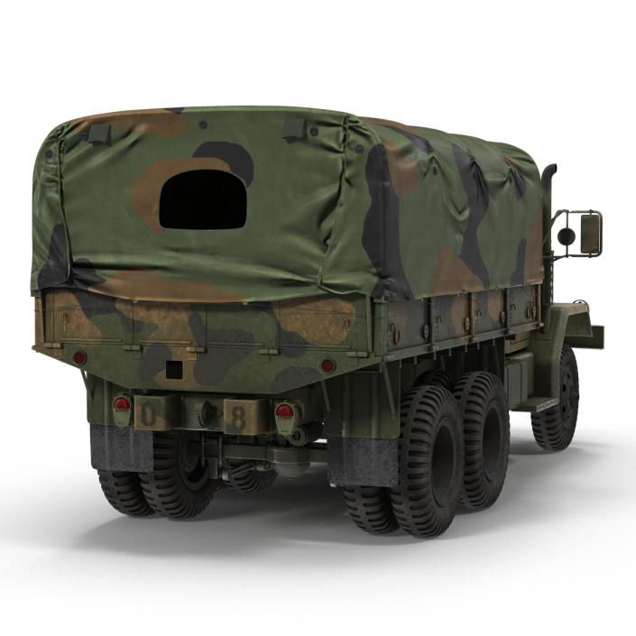 3D US Military Cargo Truck m35a2 Rigged Camo