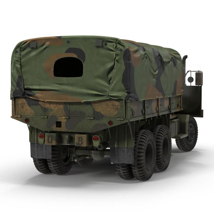 3D US Military Cargo Truck m35a2 Rigged Camo