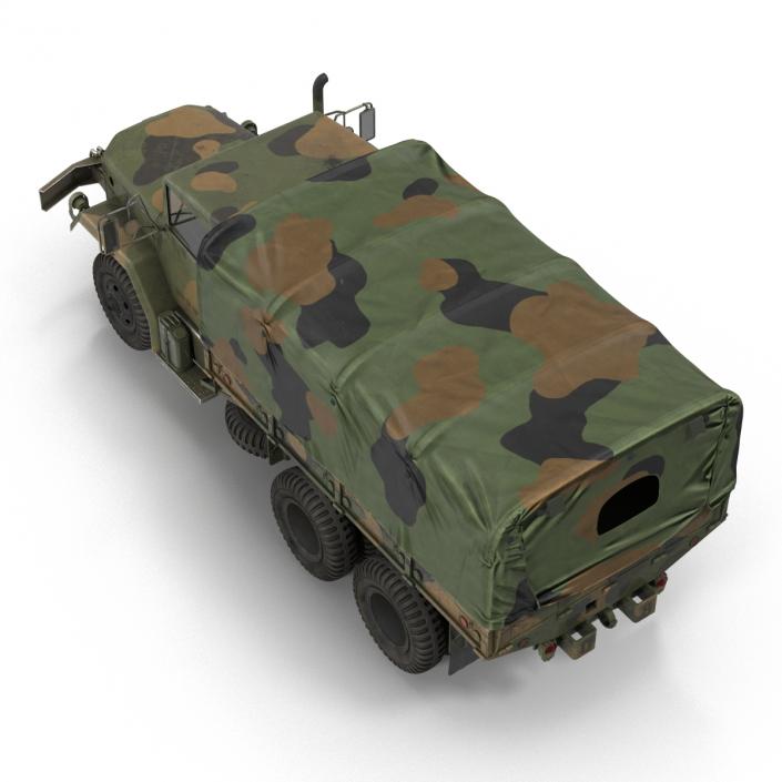 3D US Military Cargo Truck m35a2 Rigged Camo