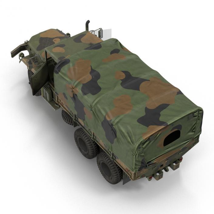 3D US Military Cargo Truck m35a2 Rigged Camo