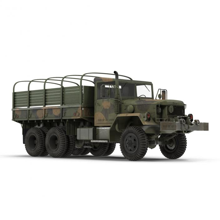 3D US Military Cargo Truck m35a2 Rigged Camo