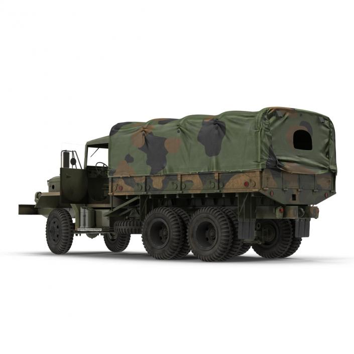 3D US Military Cargo Truck m35a2 Rigged Camo