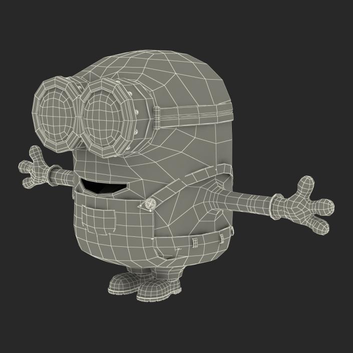 3D Short Two Eyed Minion Rigged model