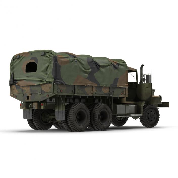 3D US Military Cargo Truck m35a2 Rigged Camo