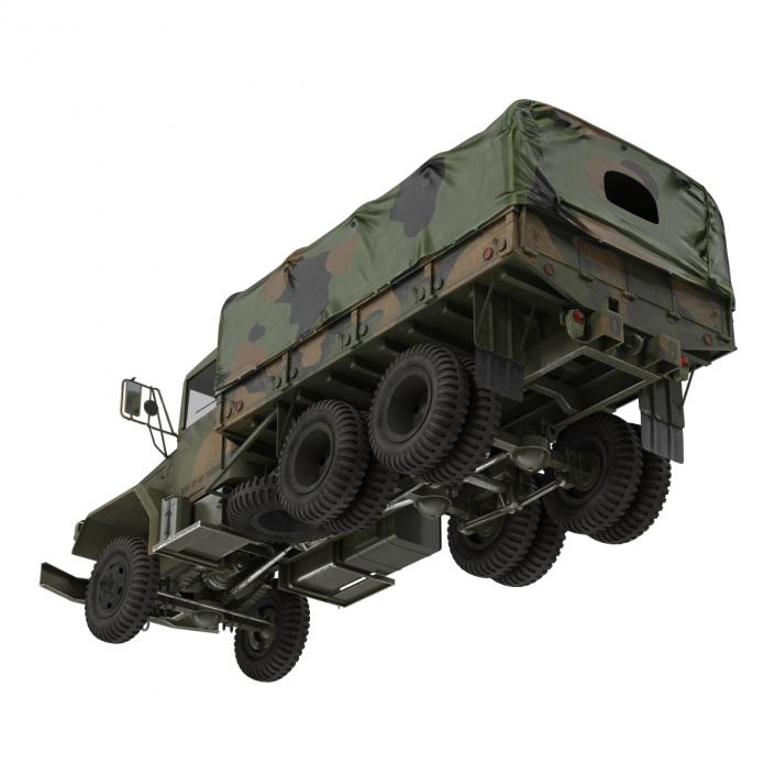 3D US Military Cargo Truck m35a2 Rigged Camo