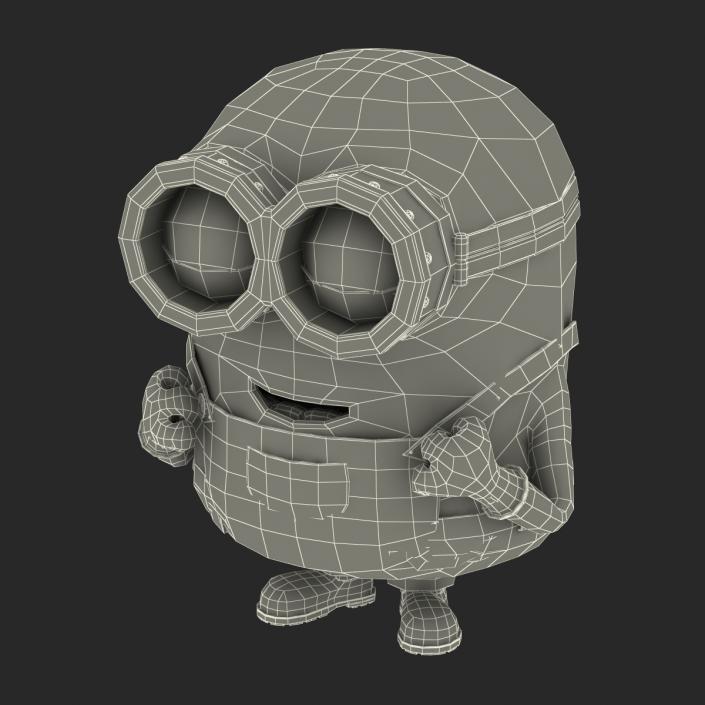 3D Short Two Eyed Minion Rigged model