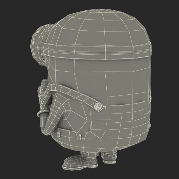 3D Short Two Eyed Minion Rigged model