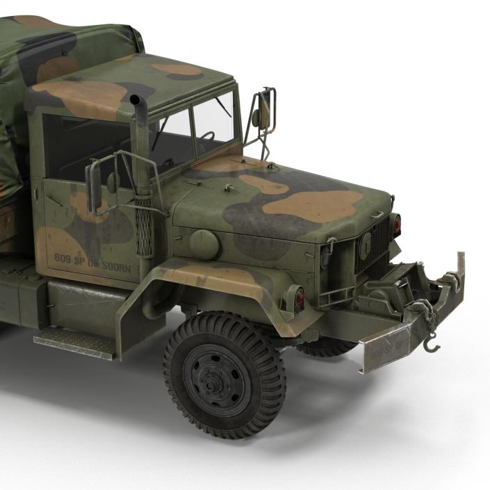 3D US Military Cargo Truck m35a2 Rigged Camo