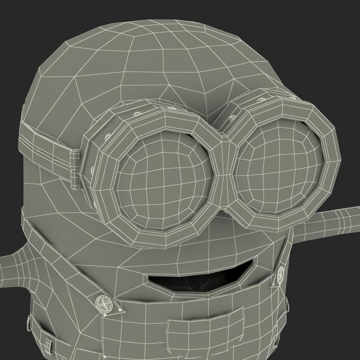 3D Short Two Eyed Minion Rigged model