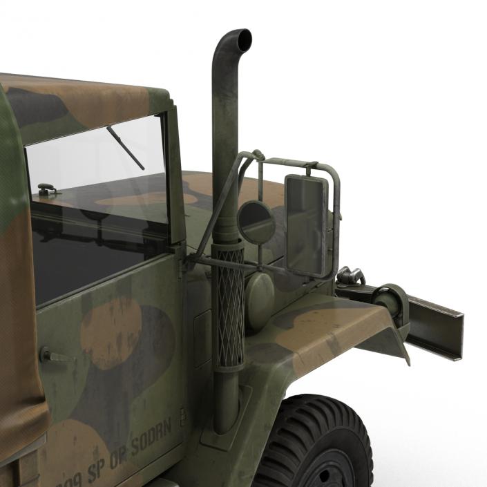 3D US Military Cargo Truck m35a2 Rigged Camo