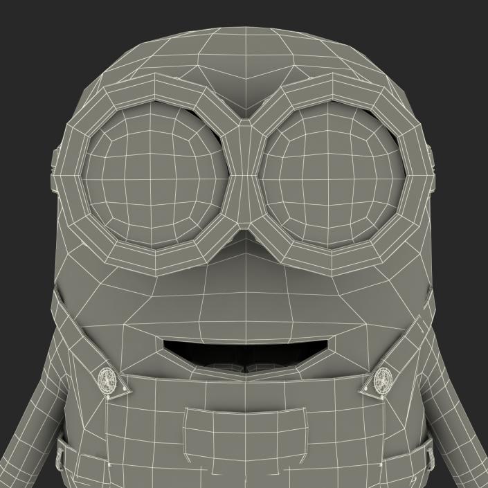 3D Short Two Eyed Minion Rigged model