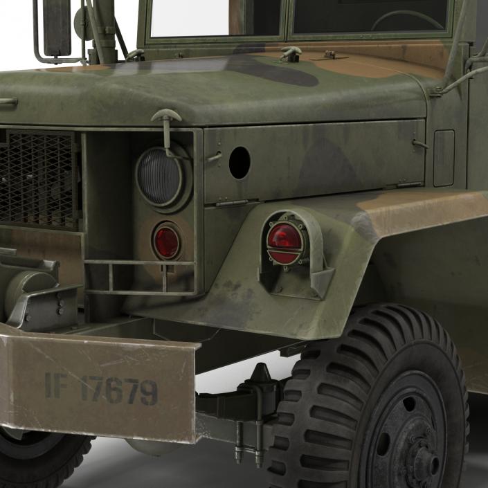 3D US Military Cargo Truck m35a2 Rigged Camo