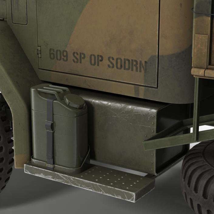 3D US Military Cargo Truck m35a2 Rigged Camo