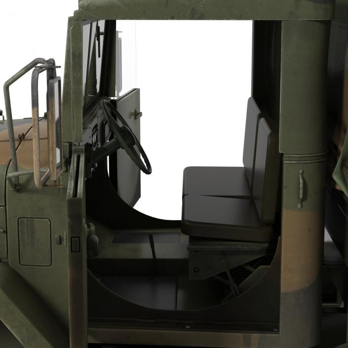 3D US Military Cargo Truck m35a2 Rigged Camo