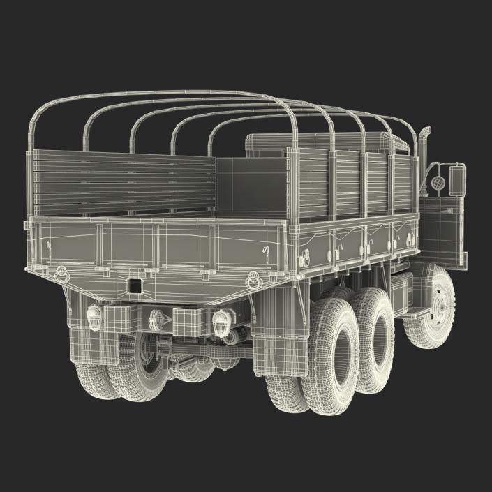 3D US Military Cargo Truck m35a2 Rigged Camo