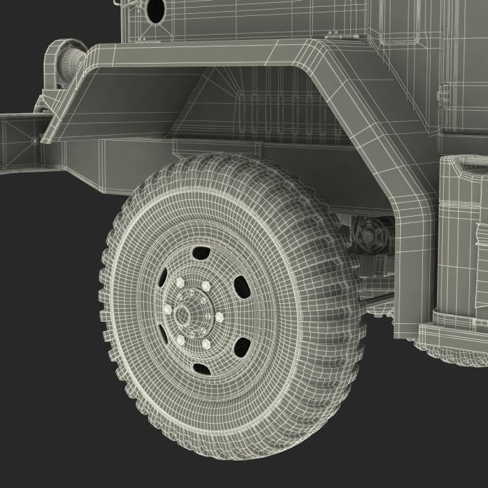 3D US Military Cargo Truck m35a2 Rigged Camo