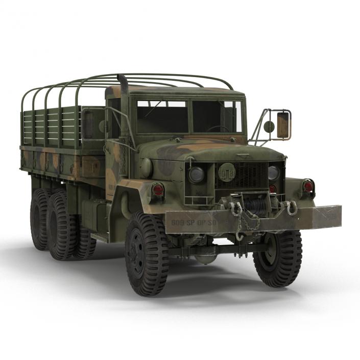 US Military Cargo Truck m35a2 Camo 3D model