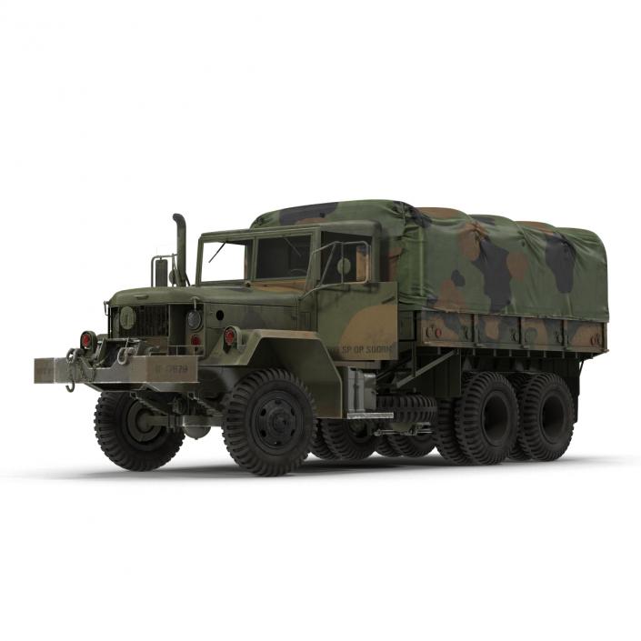 US Military Cargo Truck m35a2 Camo 3D model