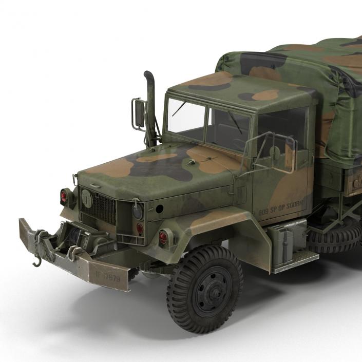 US Military Cargo Truck m35a2 Camo 3D model