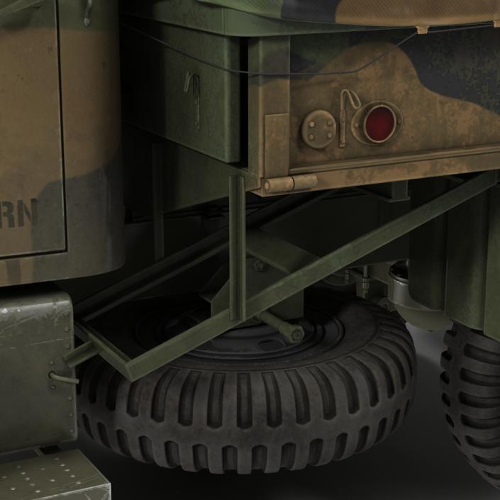 US Military Cargo Truck m35a2 Camo 3D model