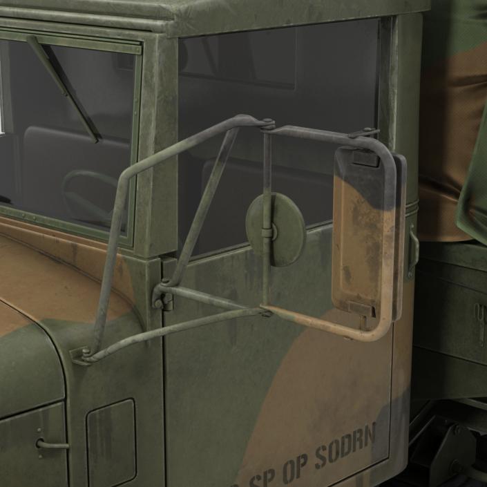 US Military Cargo Truck m35a2 Camo 3D model