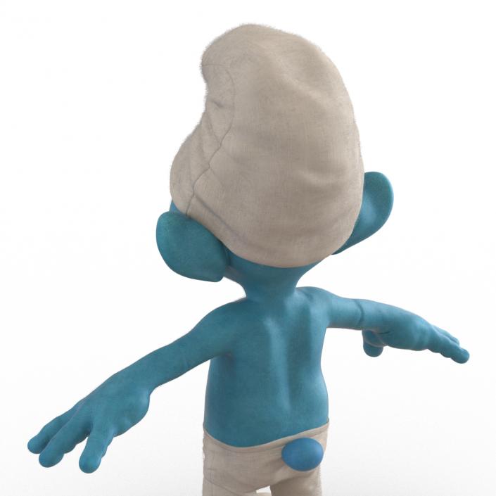 3D Smurf Rigged with Fur