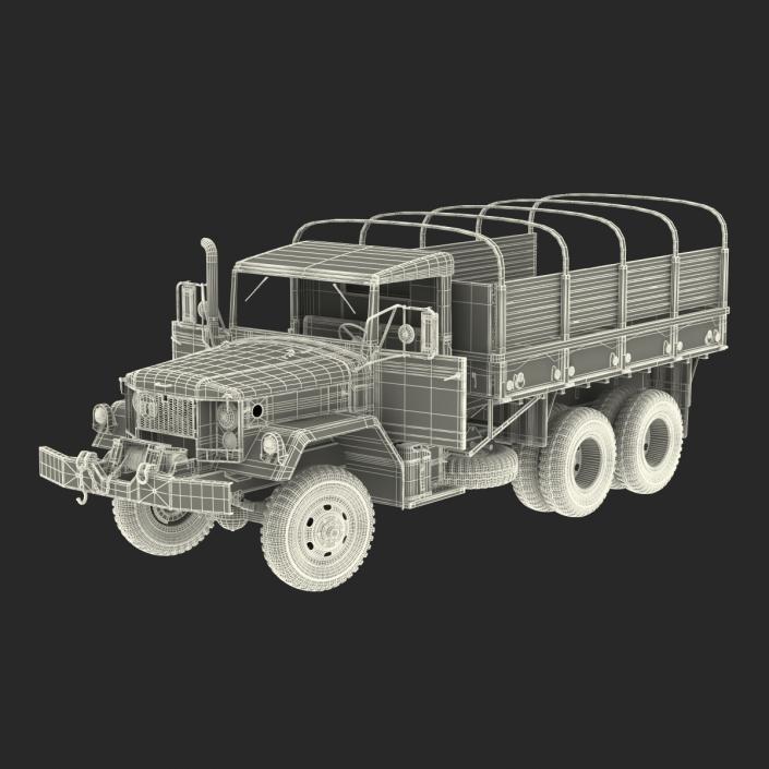 US Military Cargo Truck m35a2 Camo 3D model